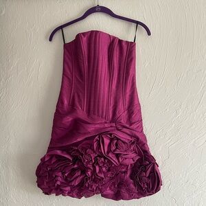 Jessica McClintock Strapless Fuchsia Dress